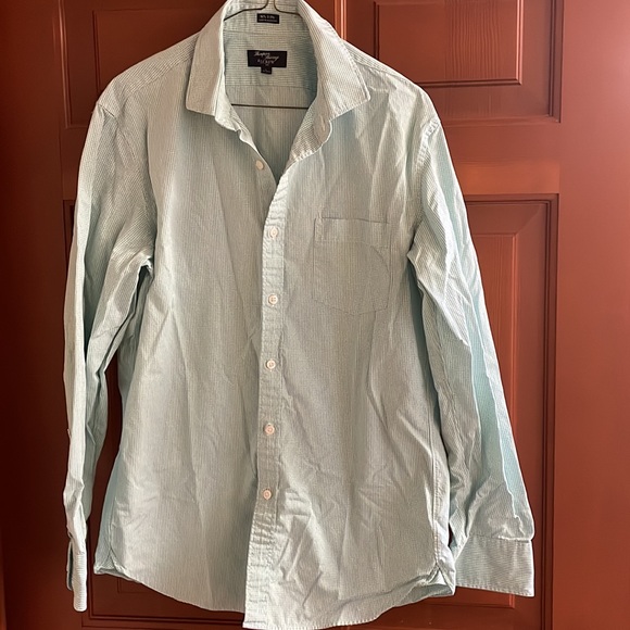 J. Crew Thompson Shirtings 80’s 2-ply Green Check Long Sleeve Button Shirt L - Picture 2 of 5